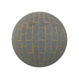 Grey brick pavement